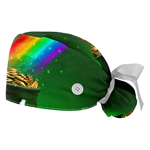Casquettes de travail pour hommes femmes trèfle arc-en-ciel