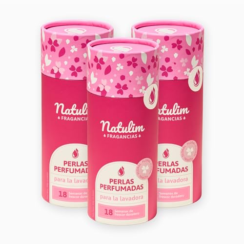 Natulim Perlas Perfumadas - Perlas Aromatizantes para Ropa - Fragancia Duradera - Sin Químicos Nocivos - Apto Pieles Sensibles y todo tipo de Prendas - 90 Lavados – Pack 3 Unidades (Fragancia Floral)