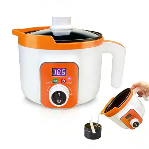 Ksedcon Olla de cera eléctrica con indicador LED y derretidor digital de cera para adultos, control de temperatura constante, vela para olla de riego