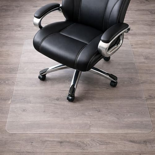 Marvelux Heavy Duty Polycarbonate Office Chair Mat for Hardwood Floors 48' x 60' | Transparent Hard Floor Protector, Rectangular | Multiple Sizes