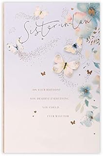 Clintons: Flowers & Butterflies Sister in Law Birthday Card 149x229mm, multi, 1167204