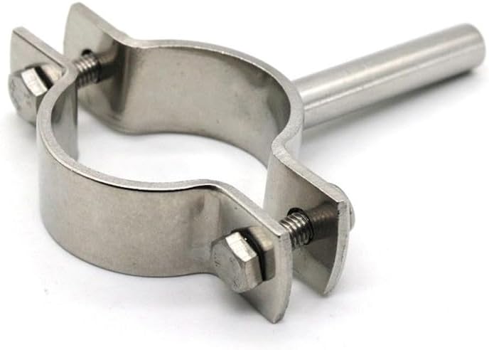 304 Stainless Steel Sanitary Pipe Clamps 12-204mm with 55mm Bracket for Plumbing Systems,108mm