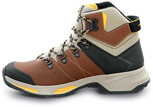 Timberland PRO Timberland PRO Men's Brown/Golden Yellow Switchback MaxTrax Soft Toe Waterproof Hiker (12.0 W)