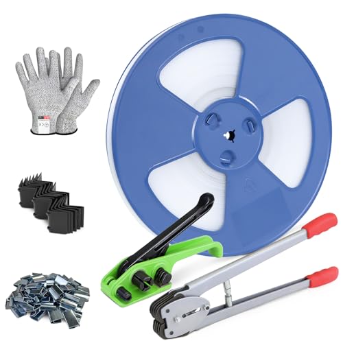 Kit d'emballage de sangle PP 12 mm pour cerclage de palette et colis
