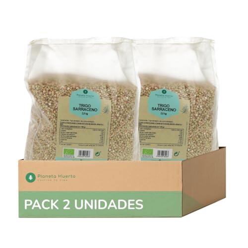 PLANETA HUERTO | Pack 2x Trigo Sarraceno ECO 2,5kg Pseudocereal Nutritivo con Proteína Completa y Aminoácidos Esenciales | Fuente de Fibra y Minerales | Bolsa Compostable