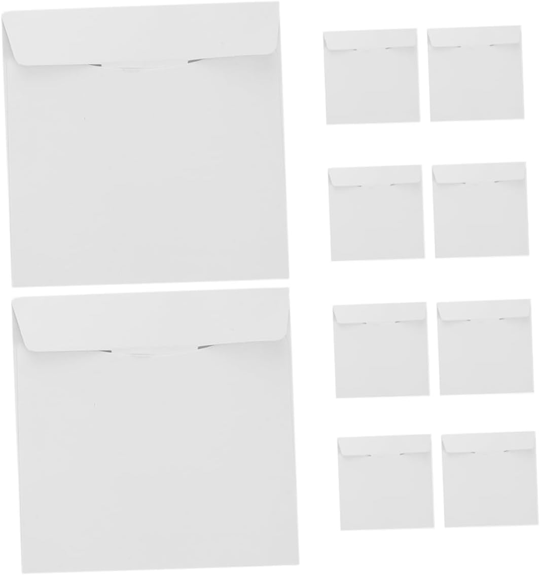 10-Pack White Cardboard CD/DVD Mailer Envelopes Secure Storage for Discs Slim Design for Easy Shipping for Media and Album Organization
