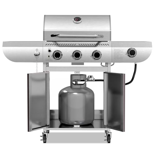 R.W.FLAME 3-Burner Propane Gas Grill