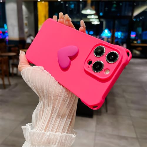 Coque antichoc iPhone 14 Pro Max cœur 3D silicone souple - 6
