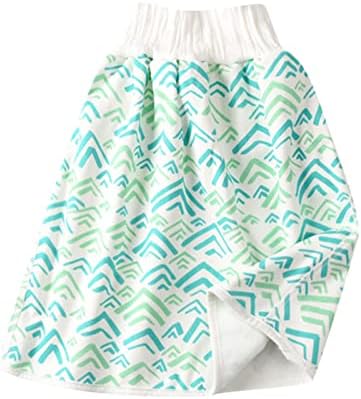 Alwyeans Baby Diaper Skirt Toddler Girls' Potty Training Skirt Waterproof Impermeable Leak Proof Diaper Pants Skirt Washable Cotton Toilet Training Nappy Skirt for Baby Boys Girls