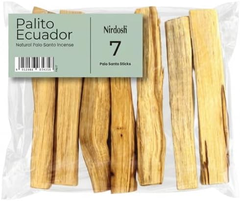 100% Natural Palo Santo Sticks from Ecuador | Bursera Graveolens Holy Wood | 7 Sticks (10 cm) | Cleansing – Meditation – Yoga