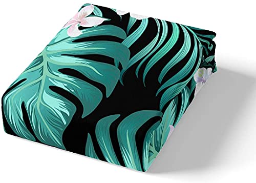 Palm Leaves Duvet Cover Set Tropical Leaves Plant Botanical Bedding Set for Kids Boys Girls Adults Green Plants Comforter Cover 2Pcs Breathable Microfiber Bedding with 2 Pillowcases Double - Image 3