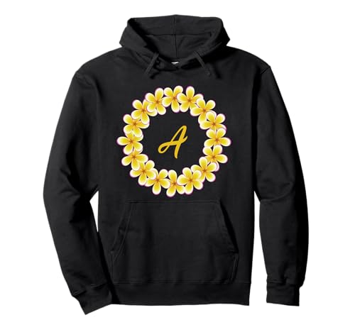 Monogramme A Initial Lei Inspiré Joli Cercle Design Sweat à Capuche