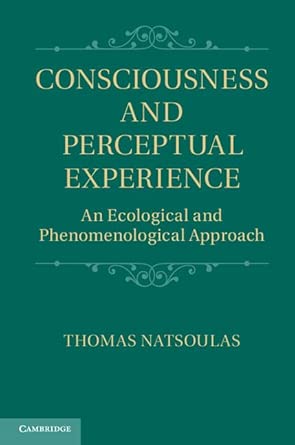 Consciousness and Perceptual Experience: An Ecological and Phenomenological Approach book cover
