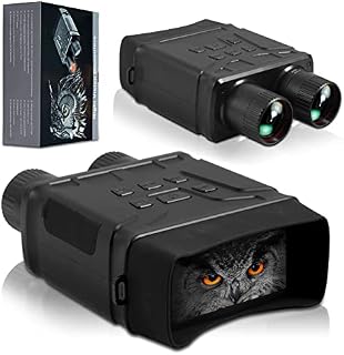 Djioyer Night Vision Goggles, R6 Night Vision Binoculars with LCD Screen, 1080p Full HD Infrared (IR) Digital Night Vision Scope Support 128GB TF Card for Hunting Camping Travel