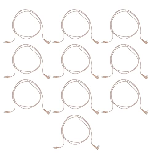 10pcs Câble de Récepteur D'aide Auditive à 3 Broches, Câble de Remplacement D'aide Auditive en PVC Portable Résistant à L'usure pour Aides Auditives avec écouteurs à 3 Cœurs (longueur 75 Cm) Cover