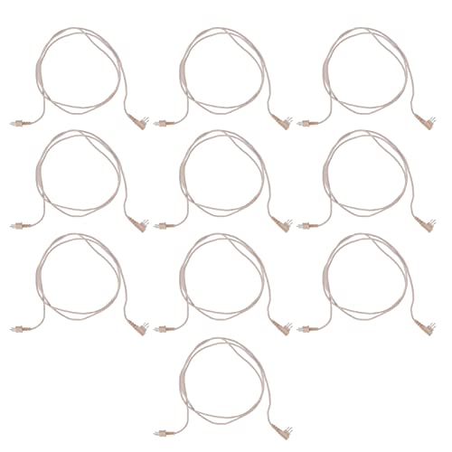 10pcs Câble de Récepteur D'aide Auditive à 3 Broches, Câble de Remplacement D'aide Auditive en PVC Portable Résistant à L'usure pour Aides Auditives avec écouteurs à 3 Cœurs (longueur 75 Cm)