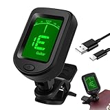 Afinador de guitarra, el mejor afinador de guitarra digital, afinador de clip profesional rápido y preciso, dispositivo de afinación de guitarra automático cromático, afinador pequeño con pantalla LED