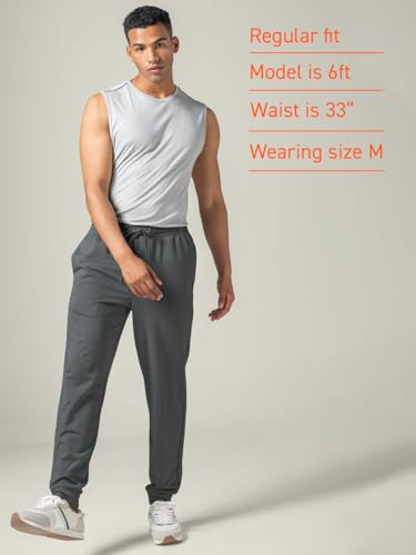 Image of DAMENSCH Men Mid Rise Regular Fit Cotton Blend Solid Moisture Wicking Antimicrobial Zipper Pocket Super Comfortable Baby Terry Lounge Joggers
