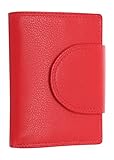 Leder Geldbörse Wiener Minibrieftasche - Rot - mit RFID-Schutz
