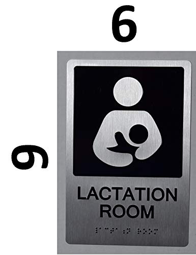 Image of Lactation Room Sign (Aluminium,Silver,Size 6X9, Come With Double Sided Tape,W)-The Sensation Line
