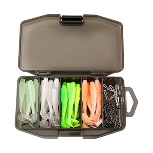 Soft Bait Fishing Lures | Realistic Soft Swimbait With Hooks - Paddle Tail Fishing Lures - Tail Swimbait That Creates A ThBass T