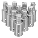 Cabilock 10 Stück Metall Gewindegriffspitzen Besenstiel Adapter Robuste Mop Stangen Reparatur Kompatibel mit Metallbesenstielen rutschfeste Gewindeverbindung für Haushalt und Gewerbe