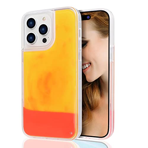 Coque iPhone 15 Pro Max sable liquide phosphorescent silicone antichoc lumineuse