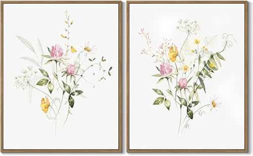 Tableau sur toile fleurs sauvages lianyibo de 20x30cm sans cadre pour une deco florale