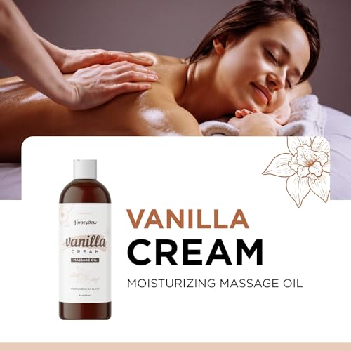 Vanilla Massage Oil for Date Night - Premium Easy Gliding Sensual Massaging Oil with Silky Smooth Non Greasy Non Staining Jojoba Coconut and Sweet Almond Oil - Therapeutic Grade Non GMO and Vegan - Thumbnail 5