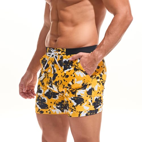 Taddlee Swimwear Men Basic Long Swimming Trunk Surf Camo Shorts Swimsuits Pocket