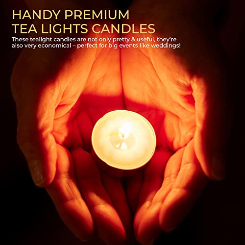 20 Pack White Tea Lights Unscented Candles Long Lasting Time - Small Candles Smokeless And Dripless Wax - Mini Candles For Multi Purpose Uses Home, Parties, Holidays 100 % Paraffin Wax #TOP2
