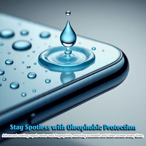 Image of Tempered Glass Screen Protector Compatible For iPhone 14 Plus and iPhone 13 Pro Max (6.7 Inch) with Edge to Edge Coverage and Easy Installation Kit (Black)