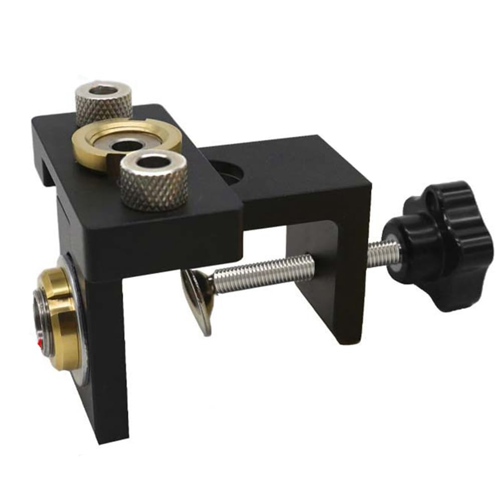 Ehwisbe Drilling Guide Wood Doweling Jigs Adjustable Eccentric Wheel Woodworking Wooden Panel Splicing