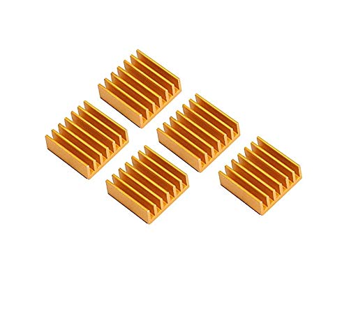 See full amazon price history chart for CentIoT - 5PCS Gold 14x14x6mm Extruded Aluminium heatsink - with 3M Self Adhesive - Suitable for Chip CPU GPU VGA RAM LED IC Radiator Cooler - Straight Fin CentIoT - 5PCS Gold 14x14x6mm Extruded Aluminium heatsink - with 3M Self Adhesive - Suitable for Chip CPU GPU VGA RAM LED IC Radiator Cooler - Straight Fin (B07RWSDDHM) Amazon Price History, Amazon Price Tracker