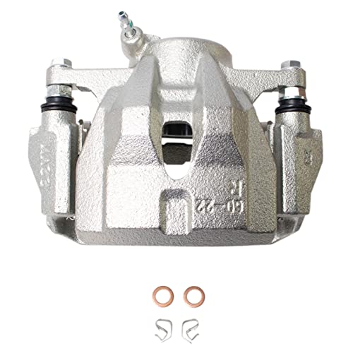 Image of TRQ Front Brake Caliper Set Zinc Coated Brackets Compatible with 2009-2010 Pontiac Vibe 2008-2014 Scion xD 2009-2018 Toyota Corolla 2009-2013 Matrix