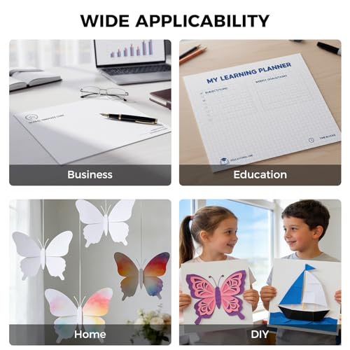 Koogel 25 Sheets 12x12 White Cardstock Paper, 65LB/180GSM Square Paper for Scrapbooking, Card Making, Invitations and DIY Project Pack - Image 4