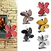 ventilador de chimenea activado por calor con diseño de 4 aspas para mejorar el flujo de aire Imagen de ventilador de chimenea activado por calor con diseño de 4 aspas para mejorar el flujo de aire
