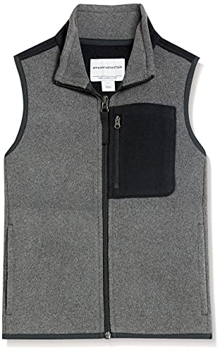 Image of Amazon Essentials Boys and Toddlers' Polar Fleece Full-Zip Mock-Neck Vest