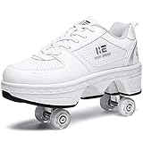 ★ Sehr kreativ: Schuhe Turnschuhe 2 in 1 Skateboard! Sein einziges hat ein Paar versteckte Räder. Wenn Sie schlüpfen wollen, nur um die Fersenschalter drehen und das Rad öffnen, können Sie diese einzigartigen Schuhe zu Ihrem Freund gleiten Team hinzufügen !.