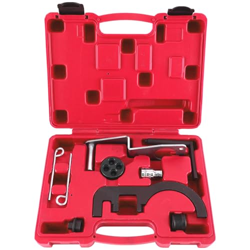 FreeTec 9tlg Steuerkette Werkzeug, Absteckwerkzeug Steuerkette Arretierwerkzeug Steuerkette, Motor Einstellwerkzeug Nockenwellen Kurbelwelle Werkzeug Set für BMW N47 N57