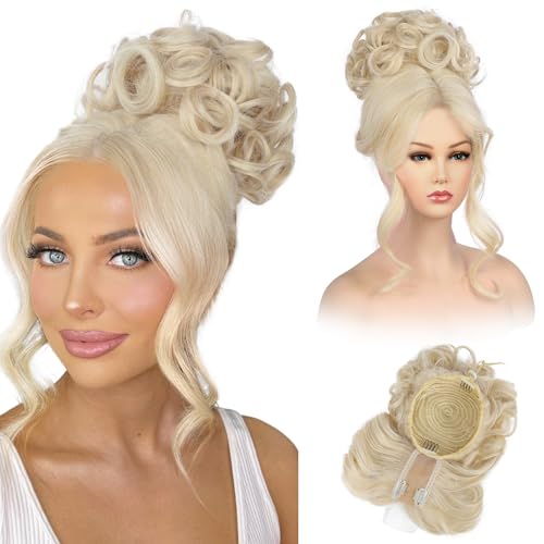 REECHO Messy Bun Hair Piece with Bangs - 2-in-1 Hair