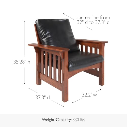Sillón con tapizado de cuero sintético ajustable Madera miniatura 5