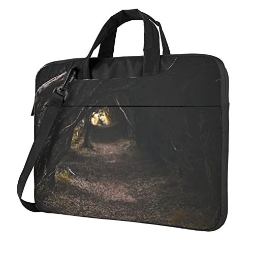 Mallette pour ordinateur portable 13 pouces, sac à bandoulière noir et sac de travail à motif