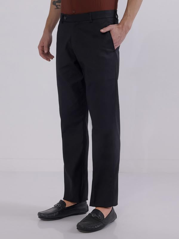 Image of TAHVO Men's Slim Fit Linen Tailored Trousers