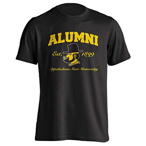 Sport Your Gear Officially Licensed Appalachian State Mountaineers Alumni Arch Black Large Short Sleeve T-Shirt