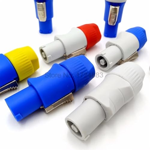 Conector PowerCon de 20A para instalar luces de escenario en eventos 3