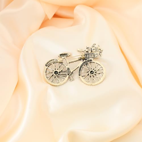 Crystal Rhinestone Creative Bicycles Brooch Pin for Women Retro Elegant Handmade Blue Brooches Pins Classic Wedding Fashion Jewelry Accessories Gift4