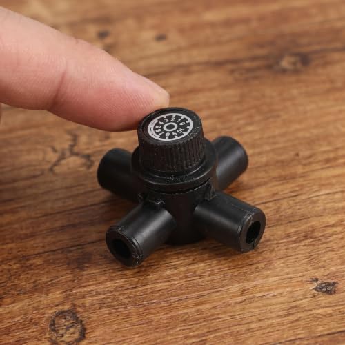 Válvula de flujo de aire ajustable de reemplazo para dispositivo de bienestar y máquina de masaje corporal, válvula de tres vías de plástico negro, accesorio portátil para spa y terapia en el hogar miniatura 6