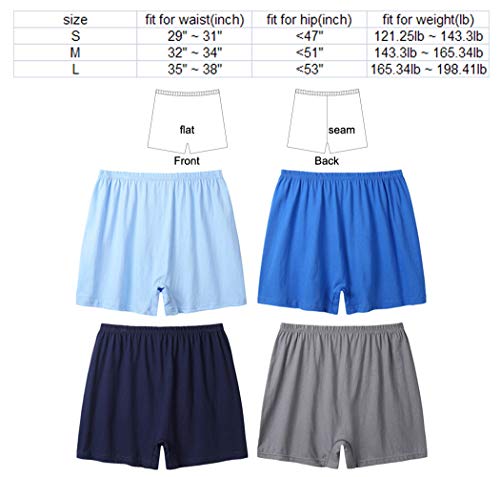 Men’s Underwear 4 Pack Soft Elastic Comfortable Flat Front Solid Casual Boxer Briefs2