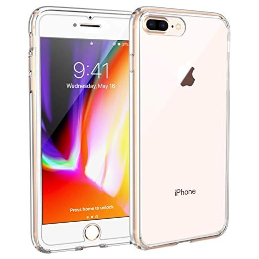 Syncwire Coque Compatible avec iPhone 8 Plus / 7 Plus - Transparente Housse de Protection en Rigide Silicone Étuis Antichoc - Transparent